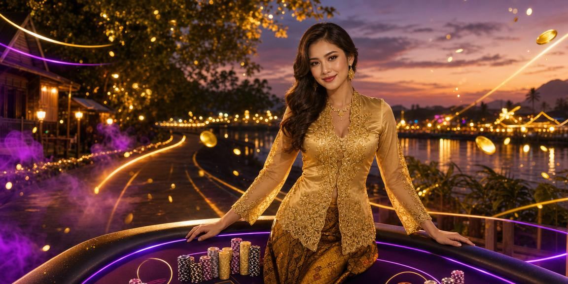 Pengguna Malaysia berbaju kebaya menikmati platform pertaruhan esport 4dking dari rumah